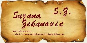 Suzana Zekanović vizit kartica